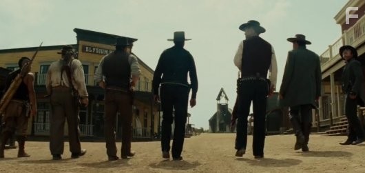 Ethan Hawke, Denzel Washington, Vincent D'Onofrio, Byung-hun Lee, and Chris Pratt in Великолепная семерка (2016)