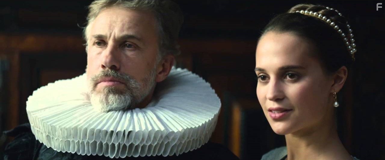 Christoph Waltz and Alicia Vikander in Tulip Fever (2016)