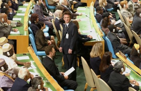 SEAN PENN stars as federal agent Tobin Keller in The Interpreter, a suspenseful thriller of international intrigue set inside the political corridors of the United Nations.