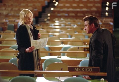NICOLE KIDMAN stars as U.N. interpreter Silvia Broome and SEAN PENN is Tobin Keller, the federal agent charged with protecting her, in The Interpreter, a suspenseful thriller of international intrigue.