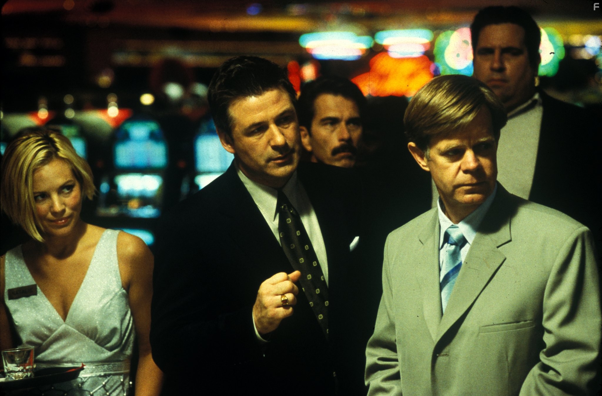 Alec Baldwin, William H. Macy, and Maria Bello in Тормоз (2003)