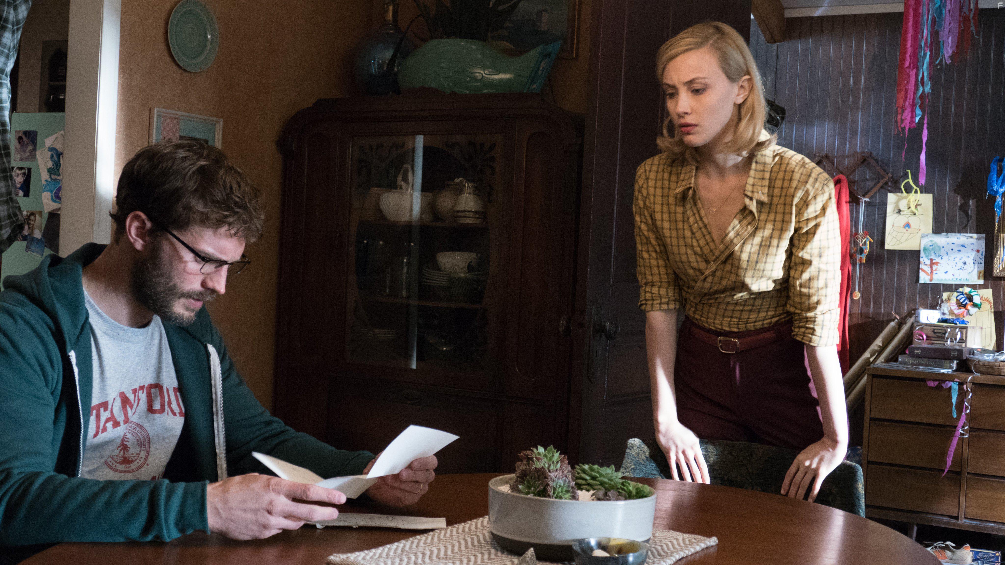 Sarah Gadon and Jamie Dornan in The 9th Life of Louis Drax (2016)