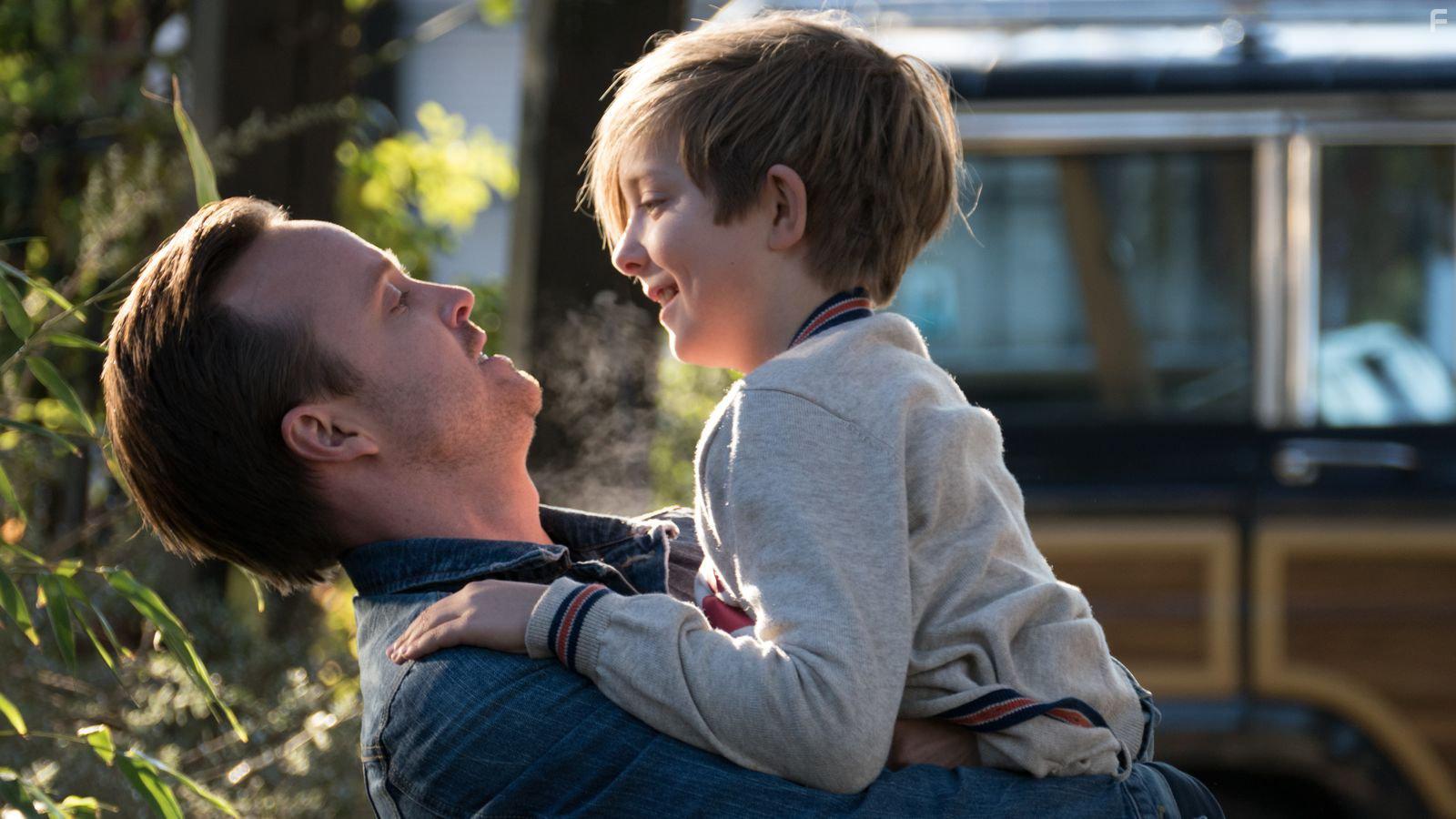 Aaron Paul and Aiden Longworth in The 9th Life of Louis Drax (2016)