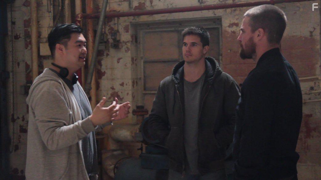 Stephen Amell, Robbie Amell, and Jeff Chan in Code 8 (2019)