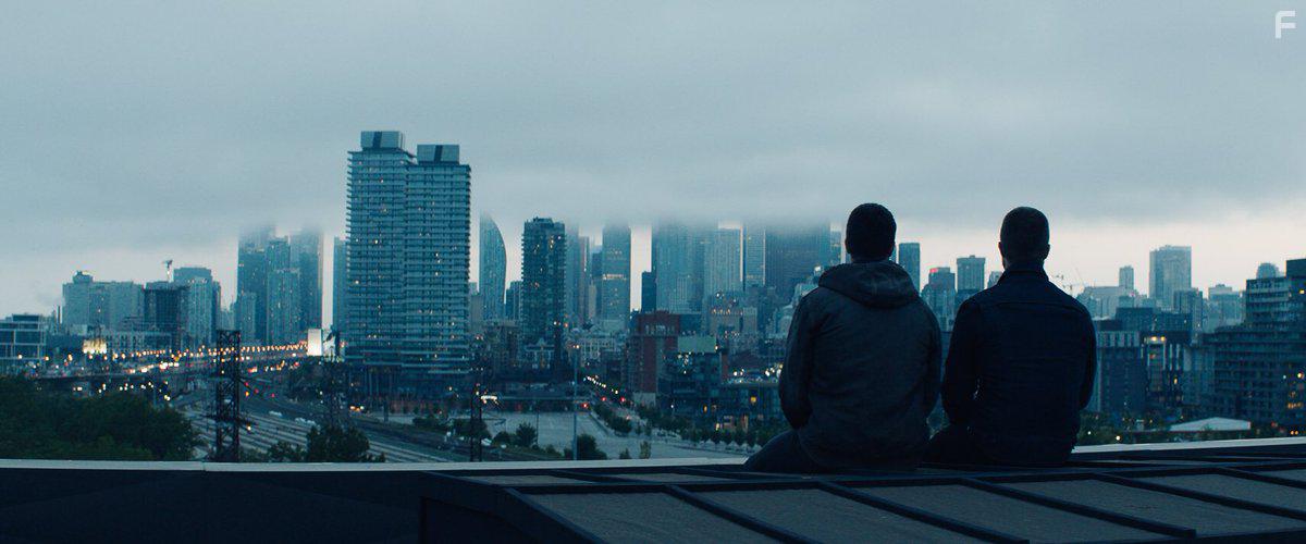 Stephen Amell and Robbie Amell in Code 8 (2019)