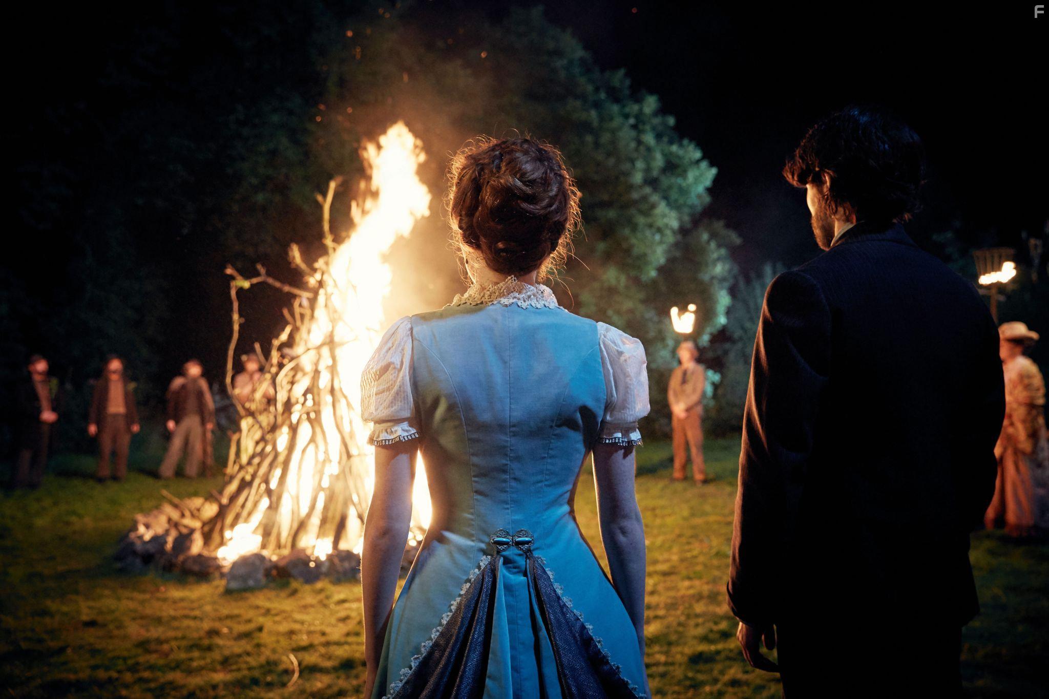 Charlotte Spencer and Colin Morgan in The Living and the Dead (2016)