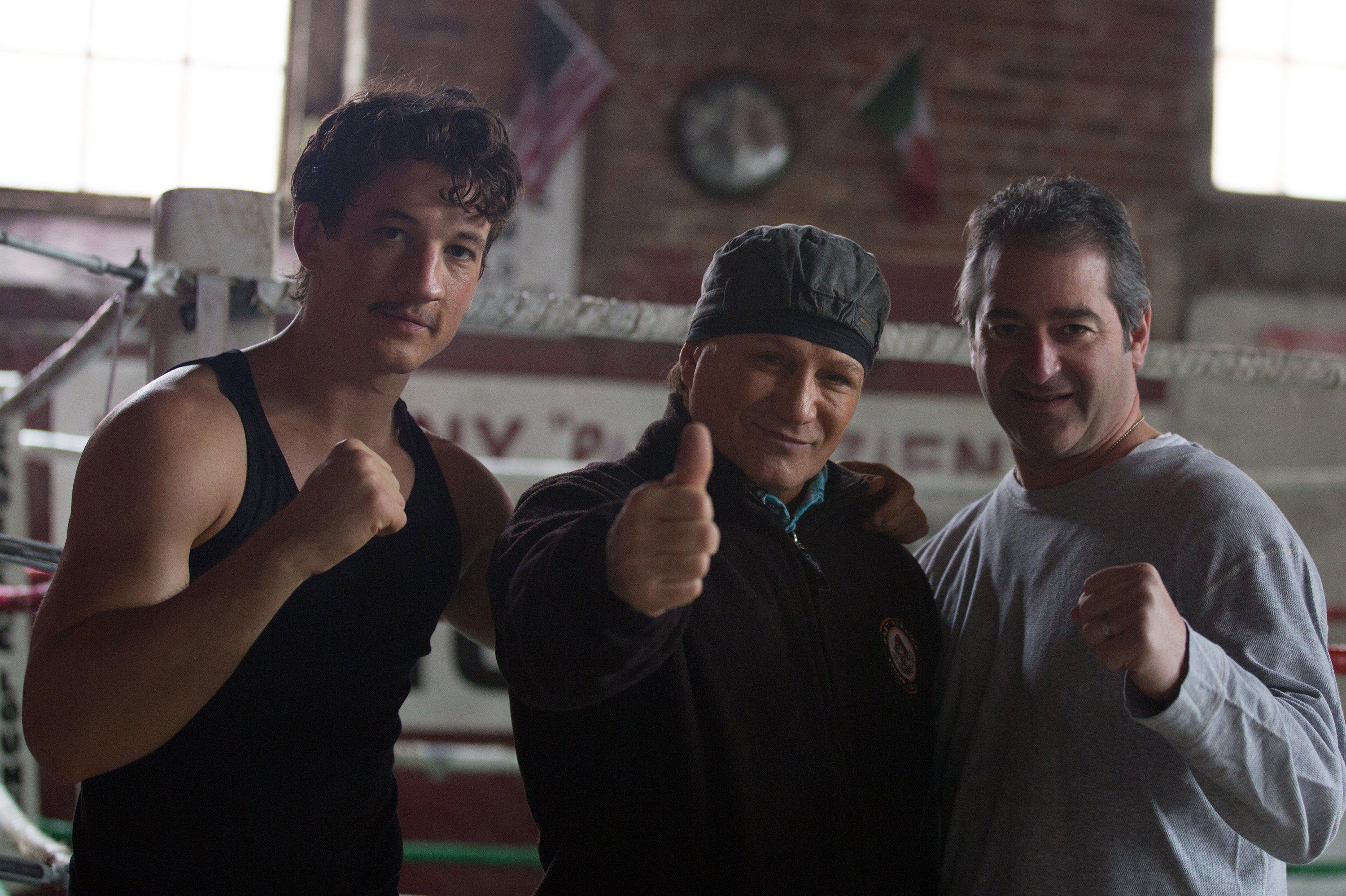 Vinny Pazienza and Miles Teller in Bleed for This (2016)