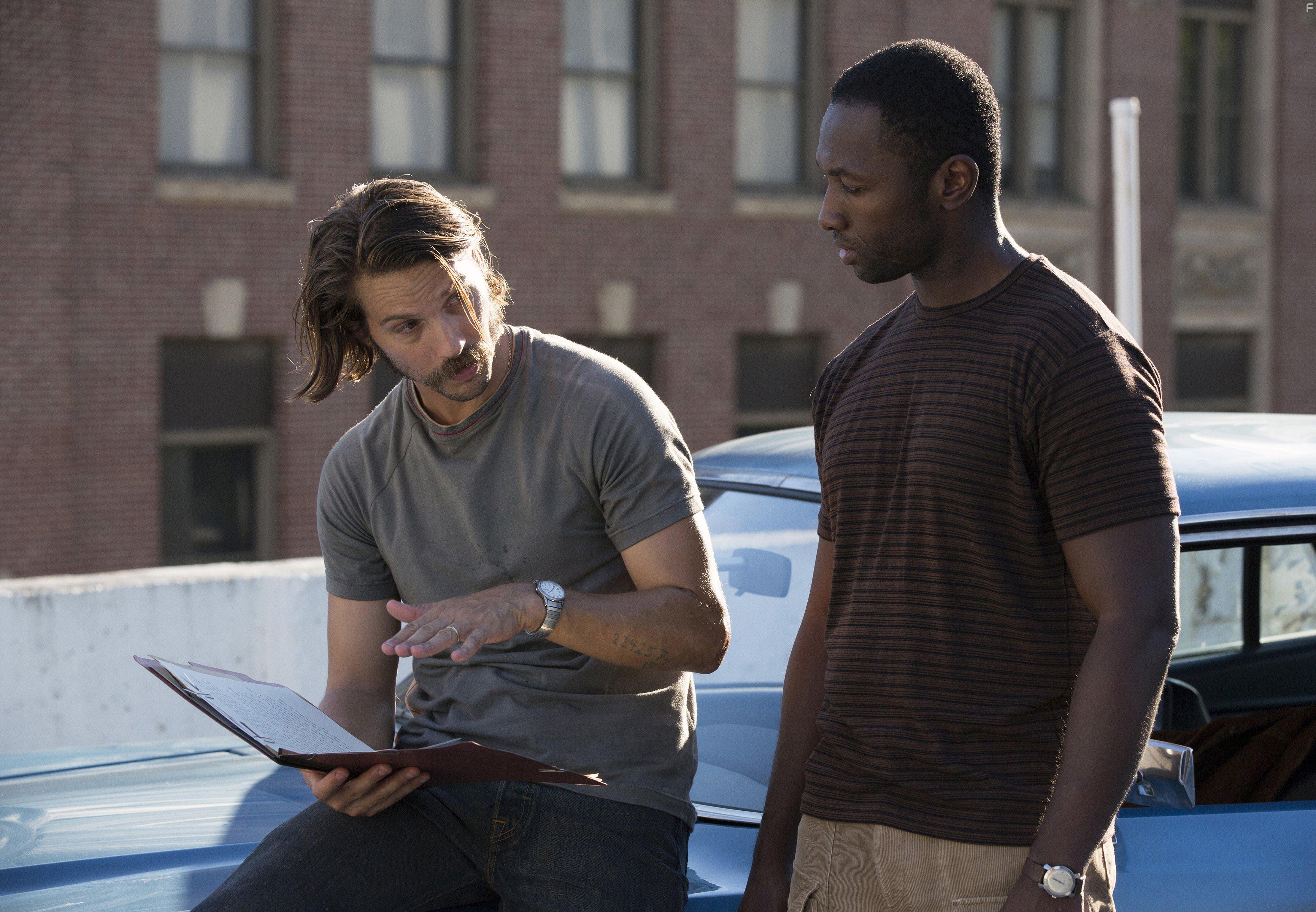 Jamie Hector and Logan Marshall-Green in Quarry (2016)