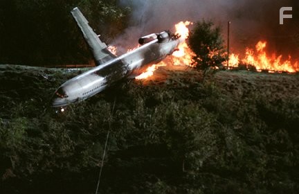 Plane in the process of crashing