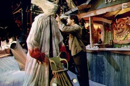 Stu makes an emphatic point to the Grim Reaper