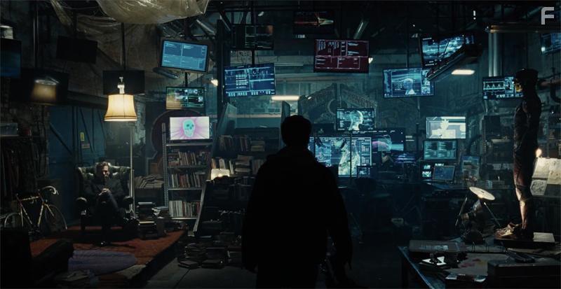 Ben Affleck and Ezra Miller in Justice League (2017)