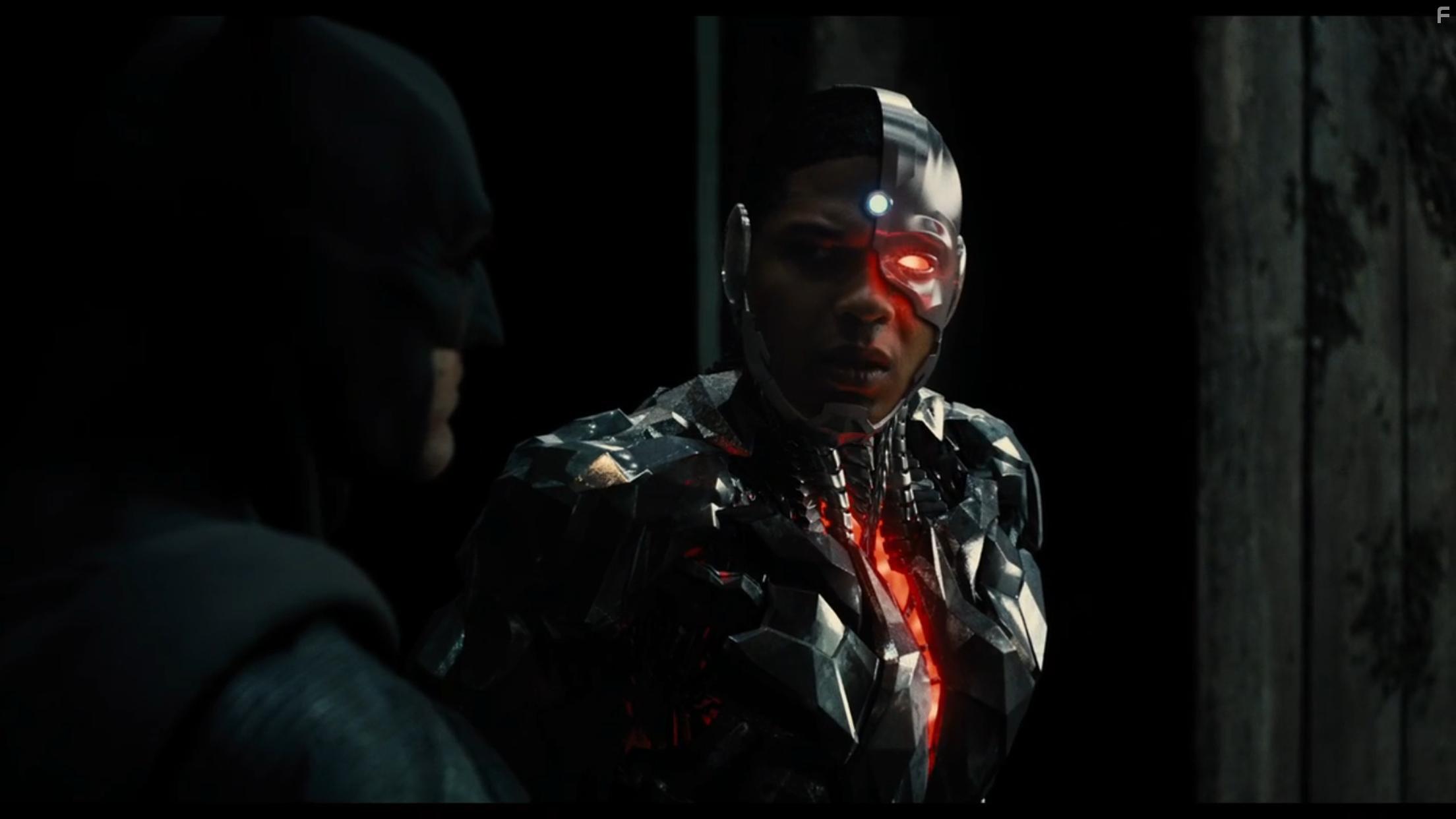 Ben Affleck and Ray Fisher in Justice League (2017)