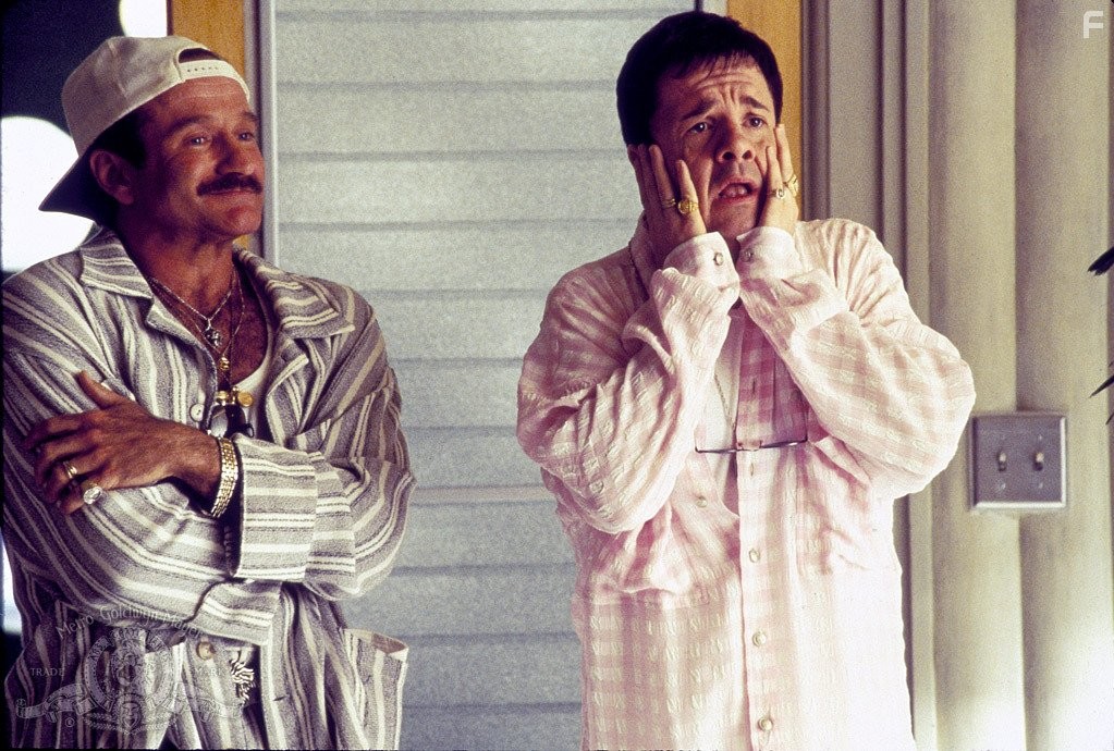 Robin Williams and Nathan Lane in Клетка для пташек (1996)