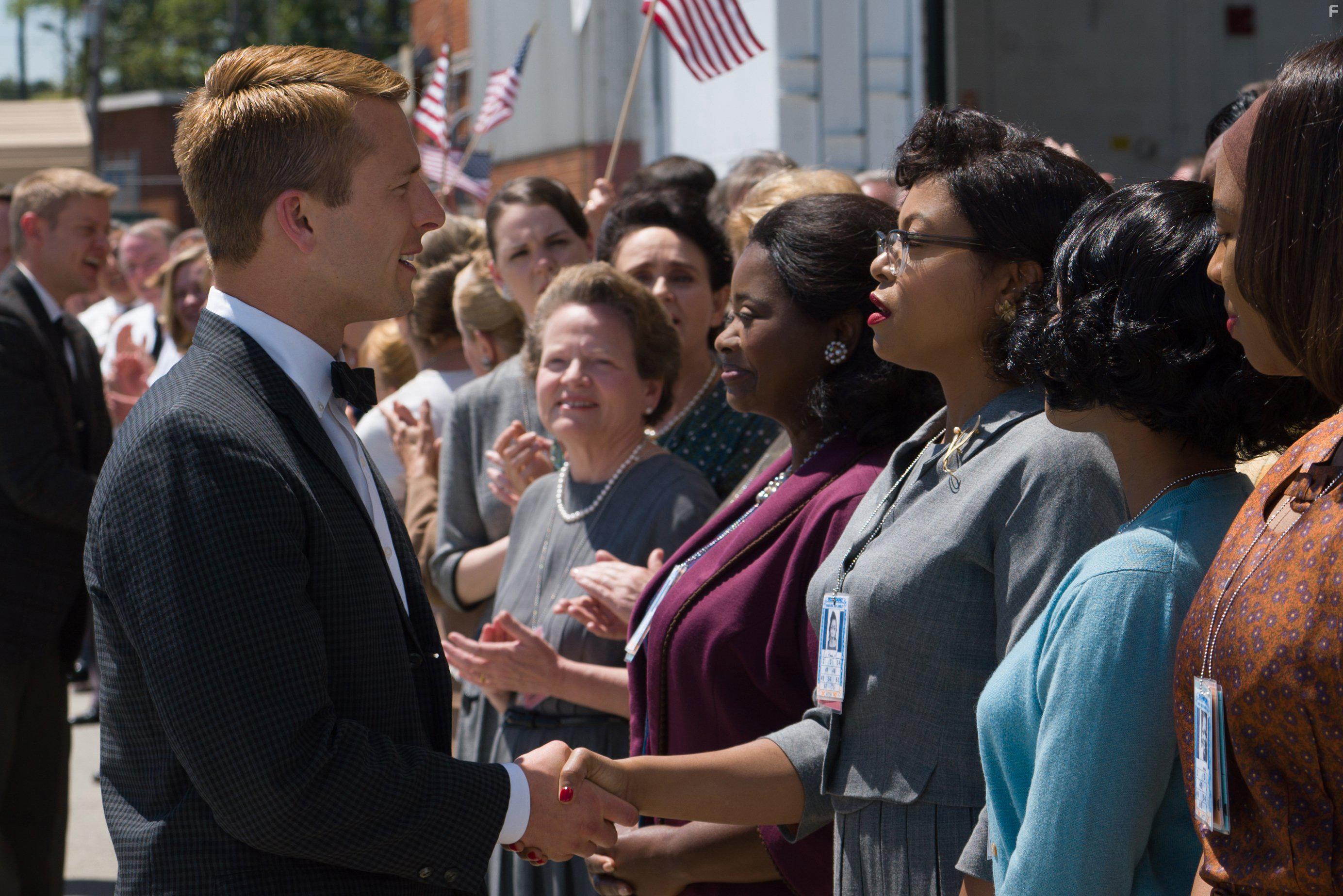 Taraji P. Henson, Octavia Spencer, Glen Powell, and Janelle Mone in Hidden Figures (2016)