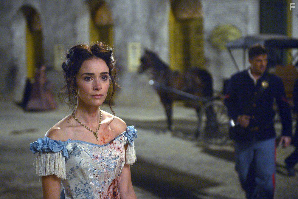 Abigail Spencer and Matt Lanter in Timeless (2016)