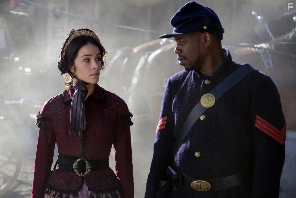 Malcolm Barrett and Abigail Spencer in Timeless (2016)