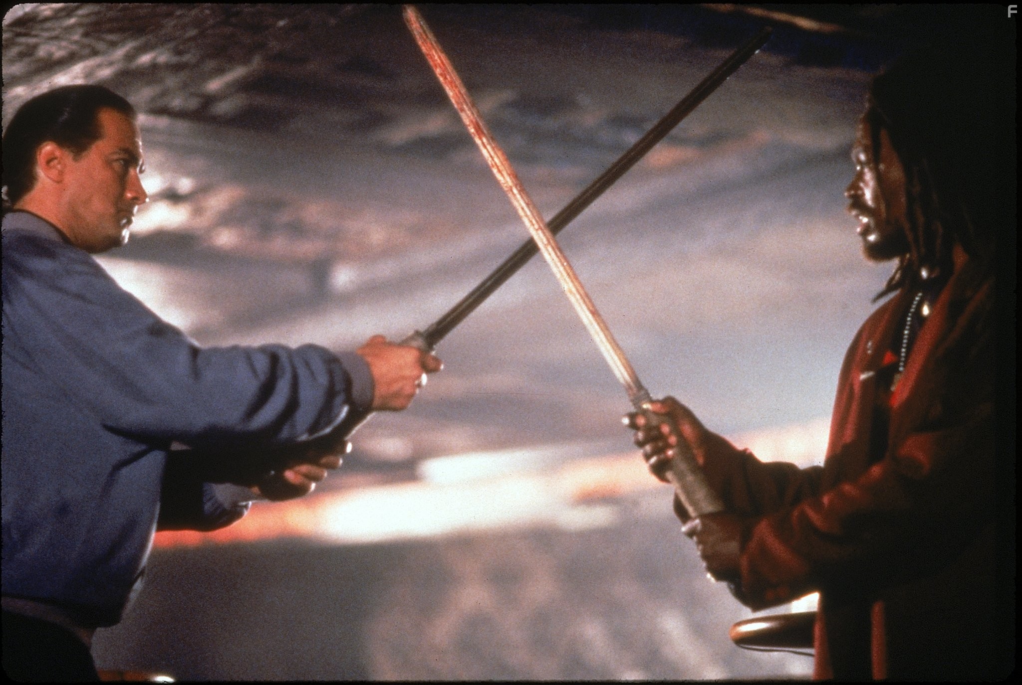 Steven Seagal and Basil Wallace in Отмеченный смертью (1990)