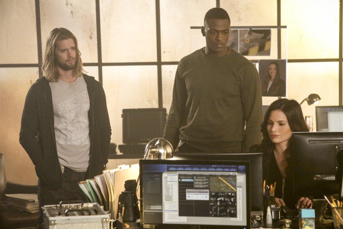 Katrina Law, Drew Van Acker, and Justin Cornwell in Training Day (2017)