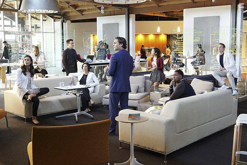 Dermot Mulroney, Brenda Song, Odette Annable, Augustus Prew, Ward Horton, Reshma Shetty, and Aaron Jennings in Pure Genius (2016)