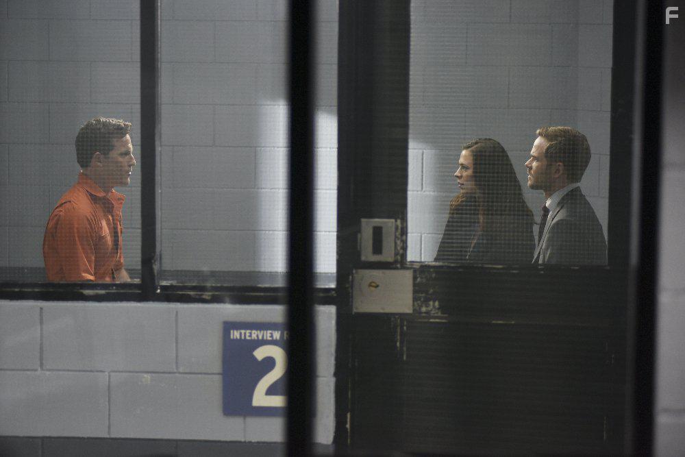 Shawn Ashmore, Mike Doyle, and Hayley Atwell in Conviction (2016)
