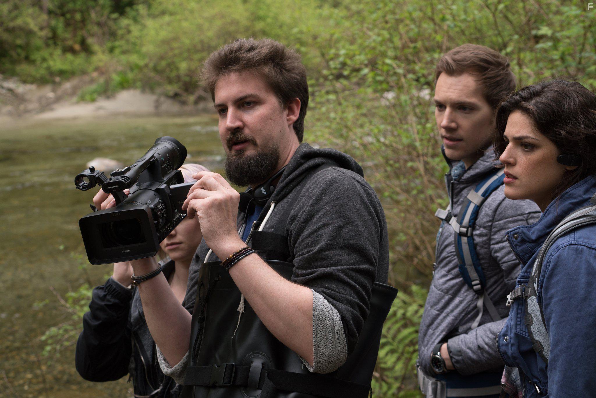 Adam Wingard, James Allen McCune, and Callie Hernandez in Blair Witch (2016)