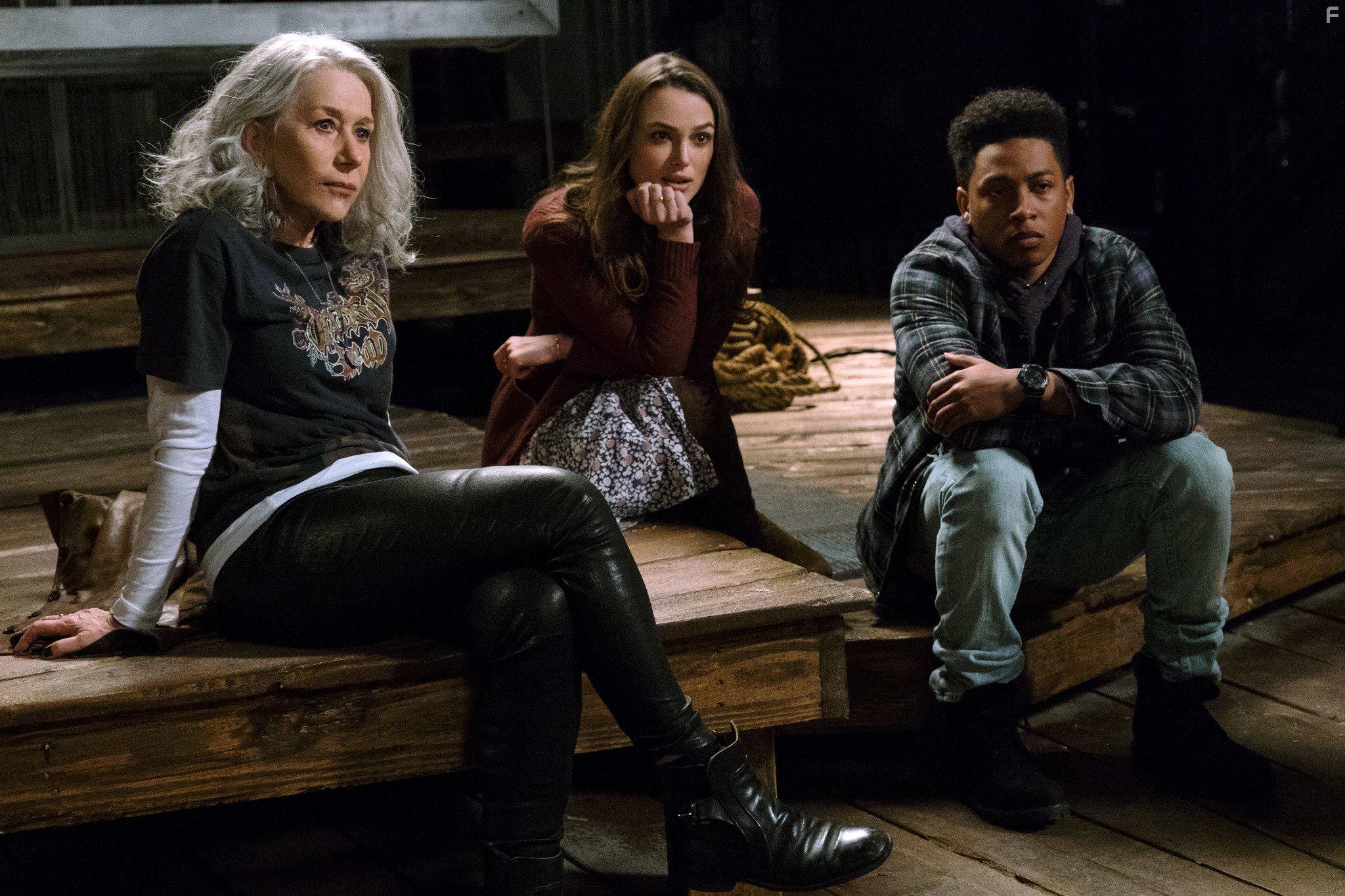 Helen Mirren, Keira Knightley, and Jacob Latimore in Collateral Beauty (2016)