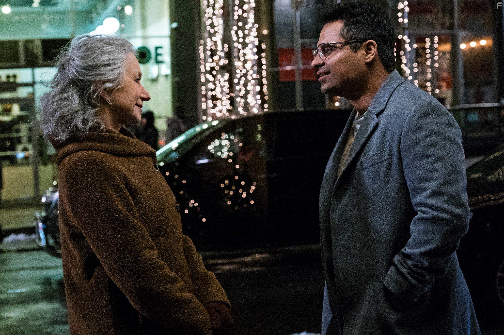 Helen Mirren and Michael Pea in Collateral Beauty (2016)