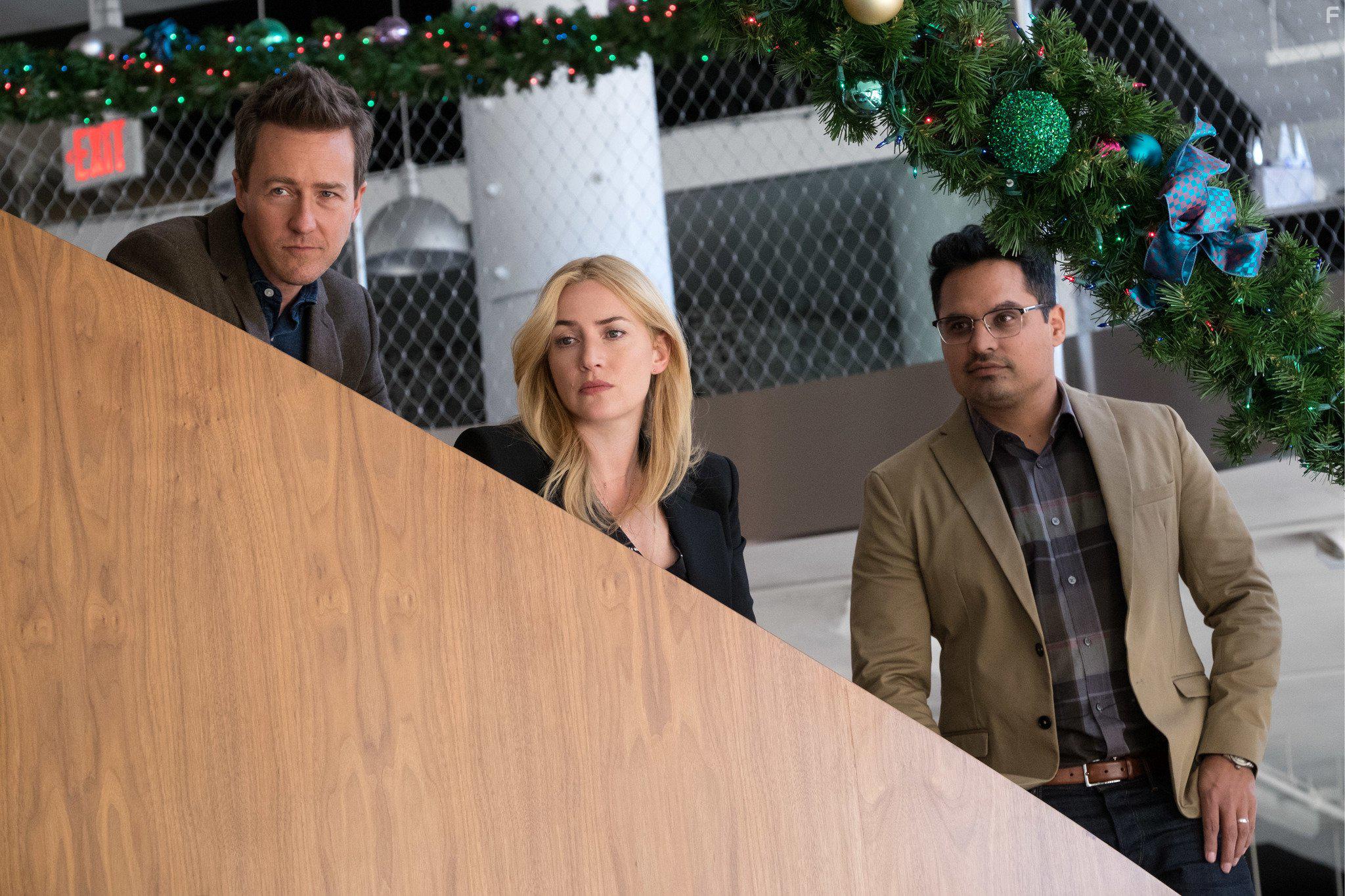 Kate Winslet, Edward Norton, and Michael Pea in Collateral Beauty (2016)