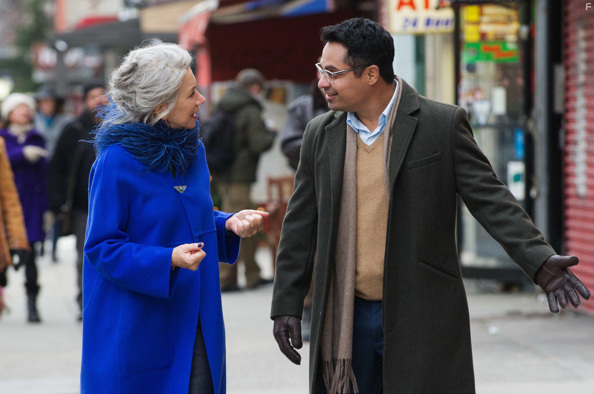 Helen Mirren and Michael Pea in Collateral Beauty (2016)
