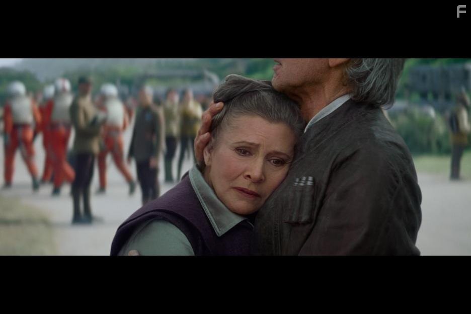 Harrison Ford and Carrie Fisher in Звёздные войны: Пробуждение Силы (2015)