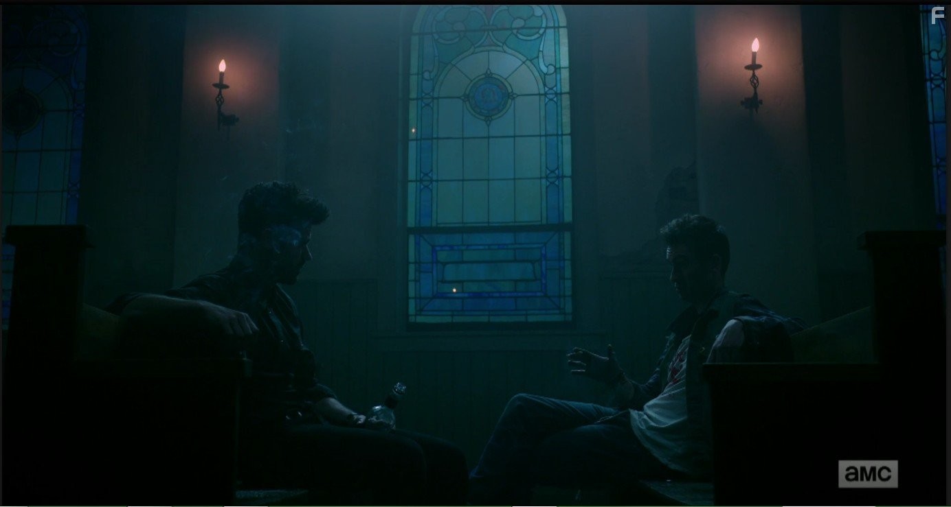 Joseph Gilgun and Dominic Cooper in Проповедник (2016)