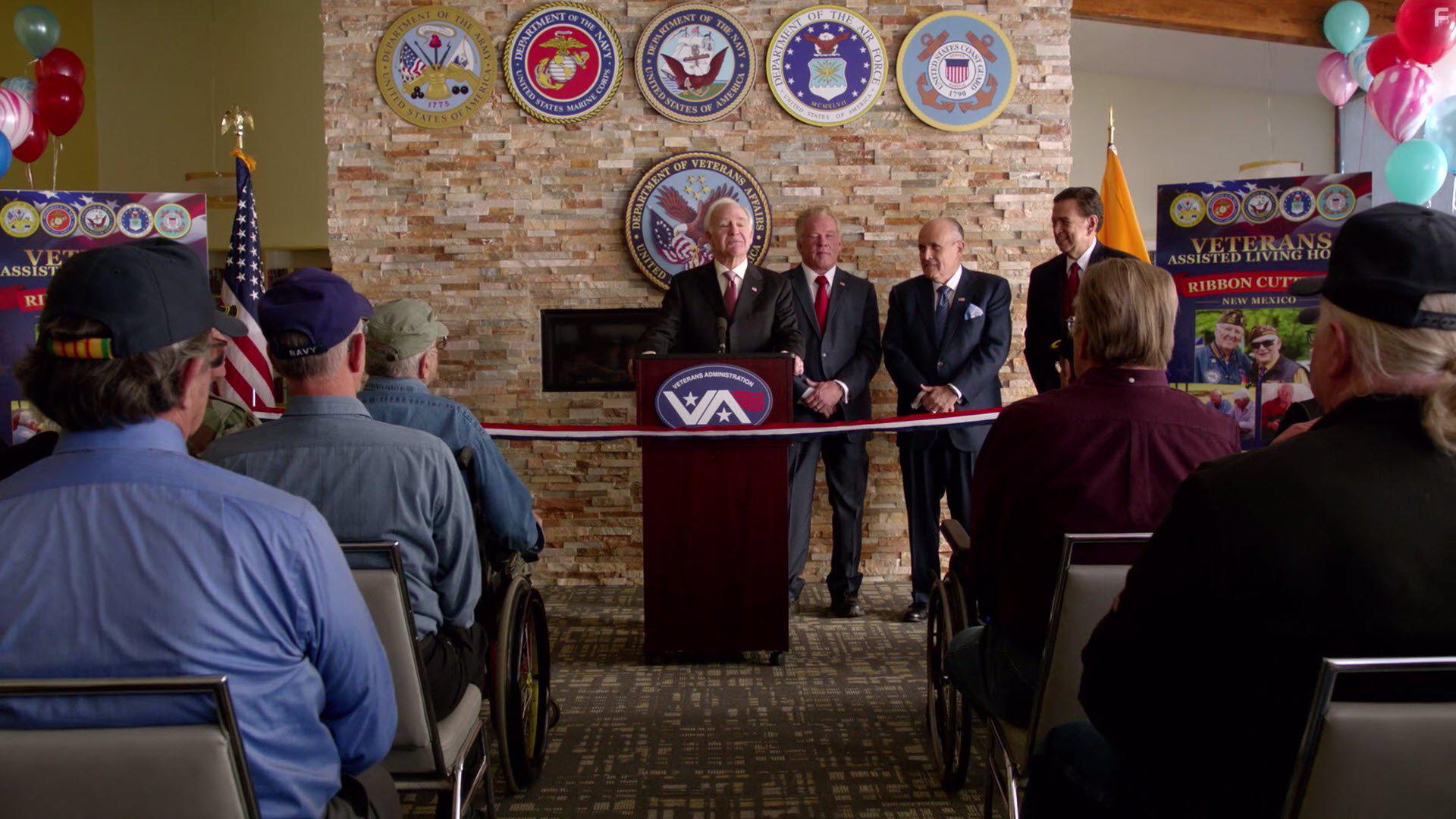 Nick Nolte, Rudy Giuliani, Robert Pine, and Bill Richardson in Graves (2016)