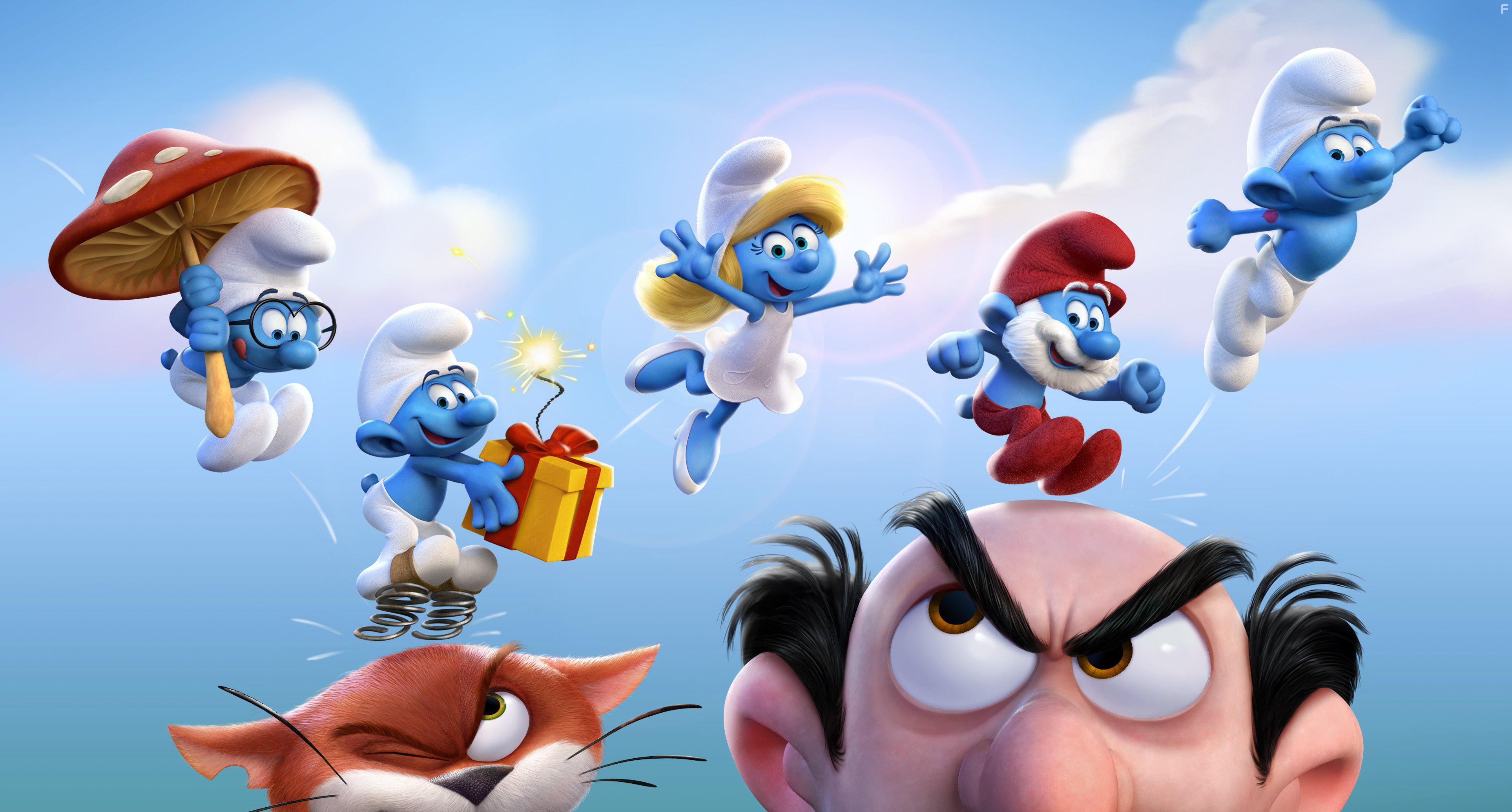 Mandy Patinkin, Joe Manganiello, Demi Lovato, Jack McBrayer, and Danny Pudi in Smurfs: The Lost Village (2017)