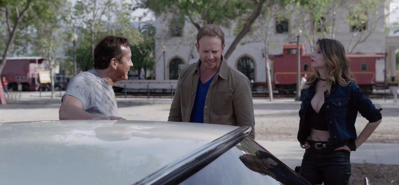 Steve Guttenberg, Ian Ziering, and Masiela Lusha in Sharknado 4: The 4th Awakens (2016)