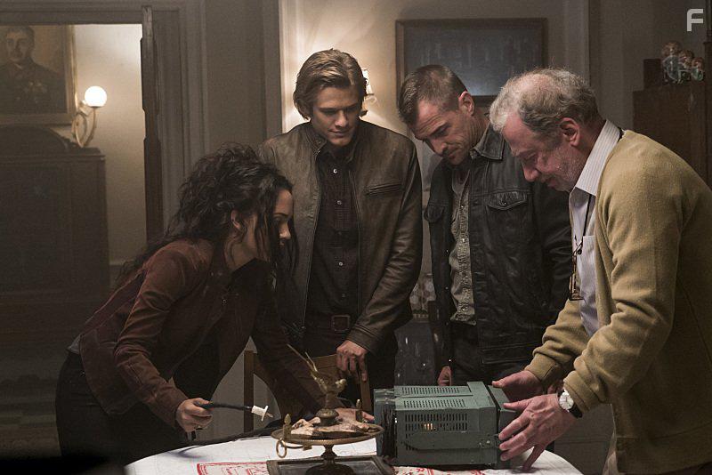 Elya Baskin, George Eads, Tristin Mays, and Lucas Till in MacGyver (2016)