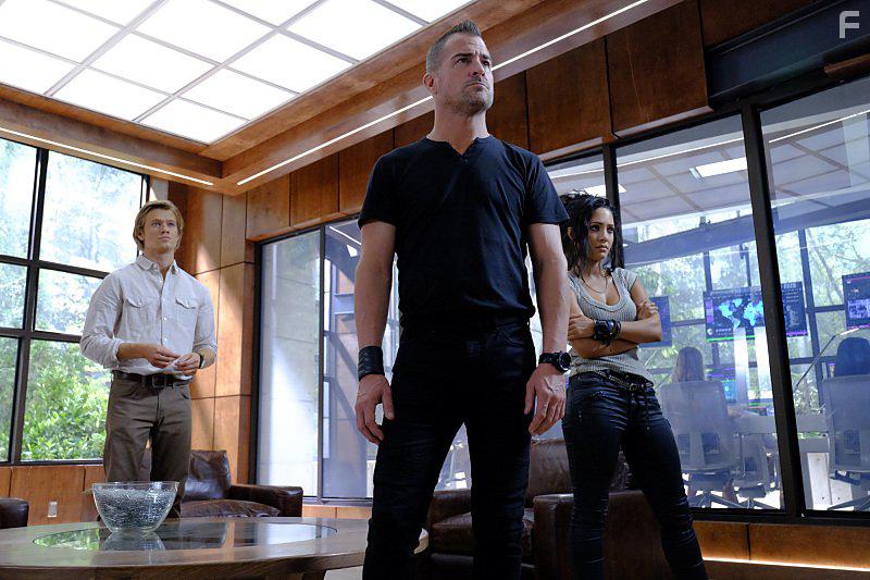 George Eads, Tristin Mays, and Lucas Till in MacGyver (2016)