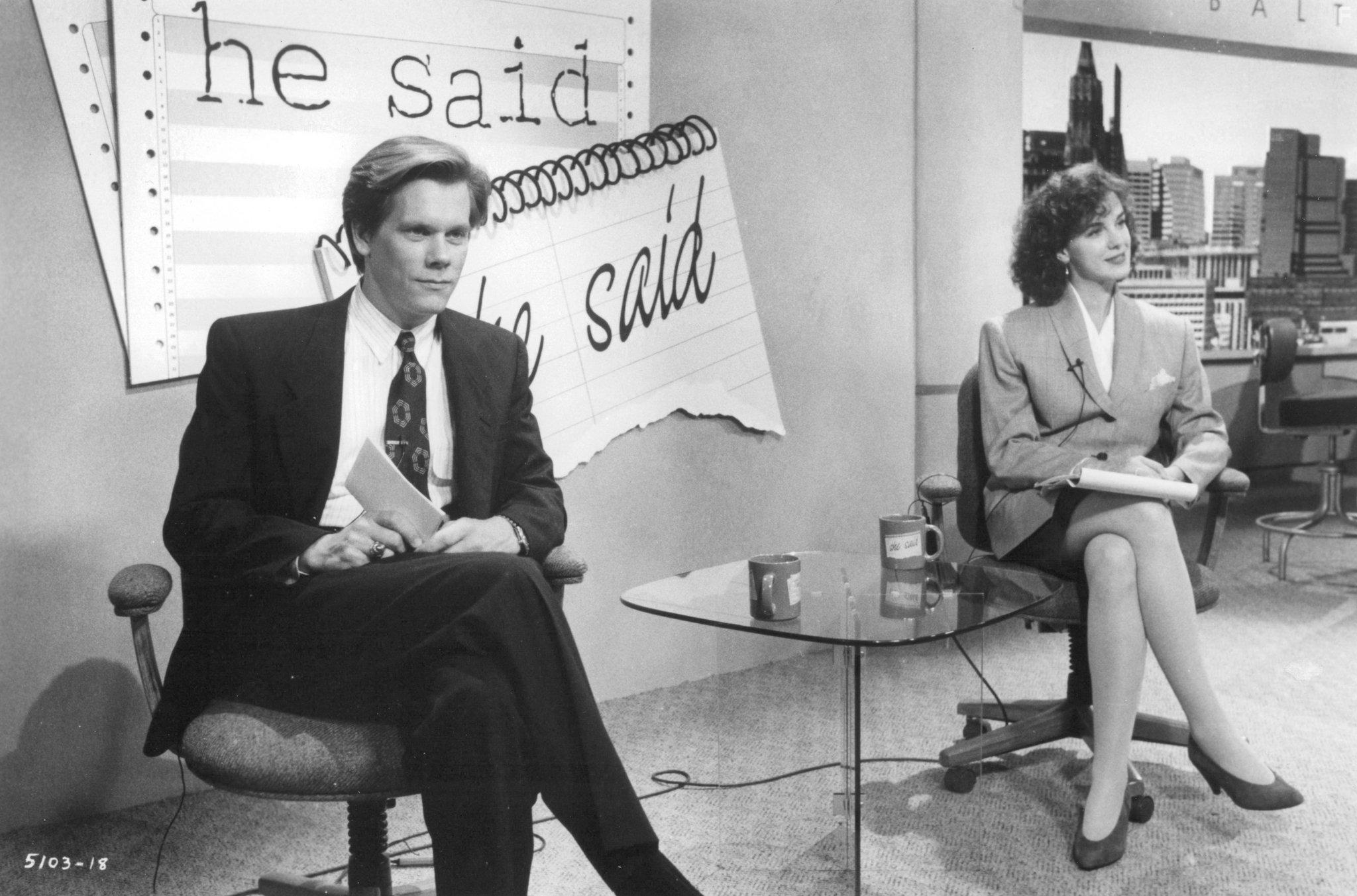 Kevin Bacon and Elizabeth Perkins in He Said, She Said (1991)