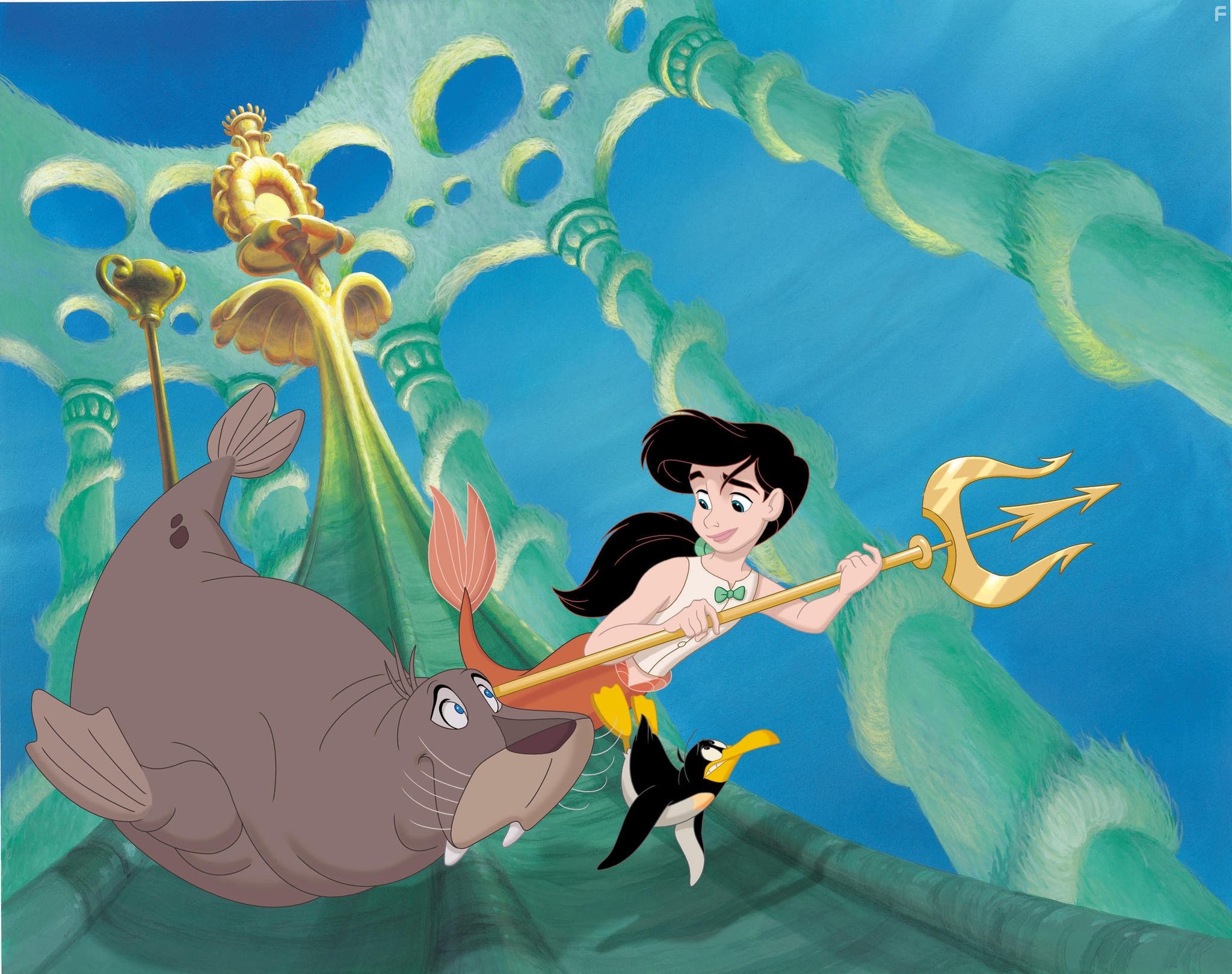 Max Casella, Tara Strong, and Stephen Furst in Русалочка 2: Возвращение в море (2000)