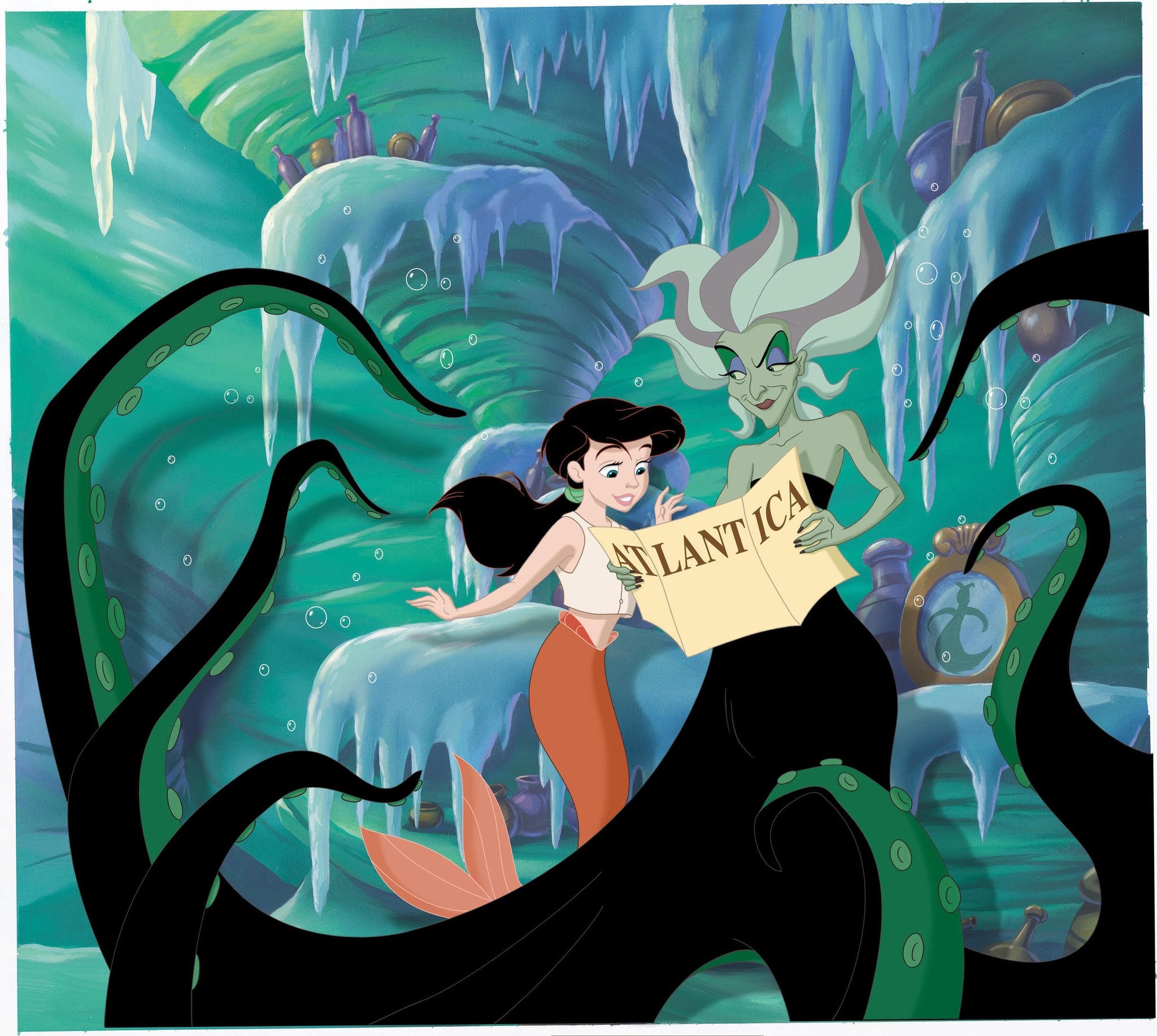 Pat Carroll and Tara Strong in Русалочка 2: Возвращение в море (2000)