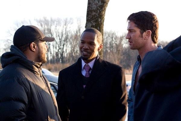 Jamie Foxx, Gerard Butler, and F. Gary Gray in Законопослушный гражданин (2009)