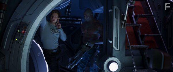 Chris Pratt and Dave Bautista in Guardians of the Galaxy Vol. 2 (2017)