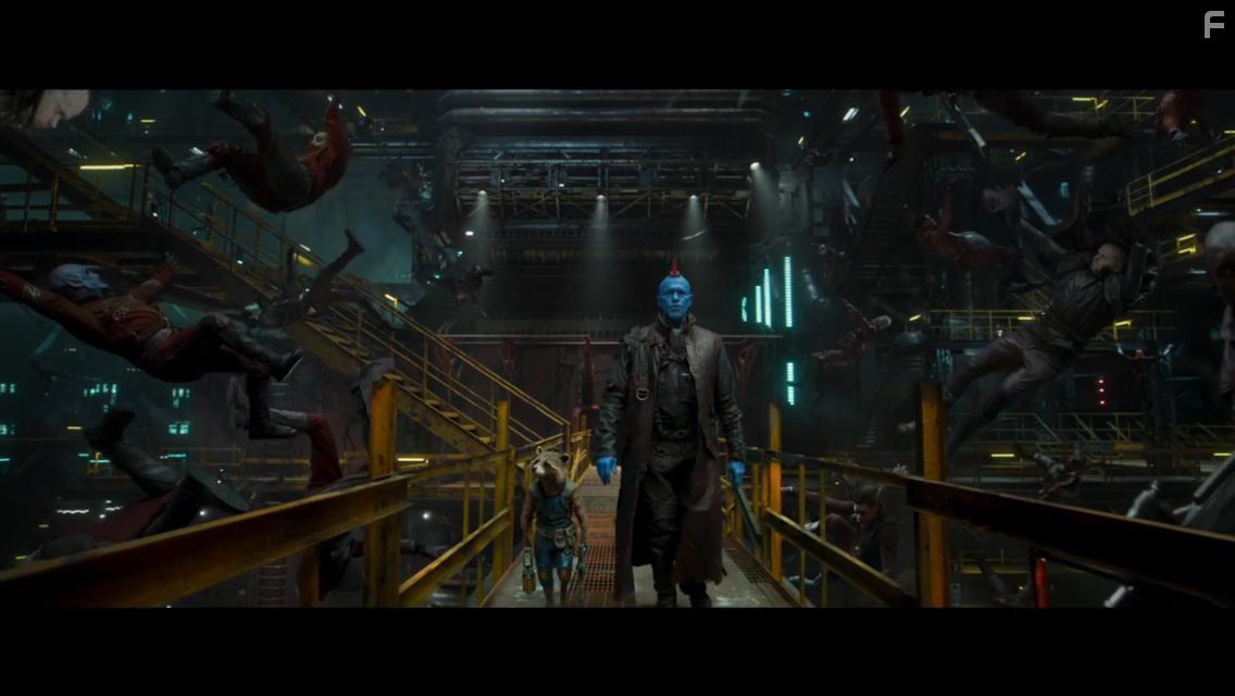 Bradley Cooper and Michael Rooker in Guardians of the Galaxy Vol. 2 (2017)