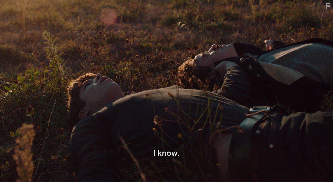 Phnix Brossard and Alex Lawther in Departure (2015)