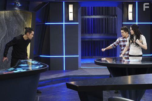 Kelli Berglund, William Brent, and Ryan Potter in Lab Rats: Elite Force (2016)