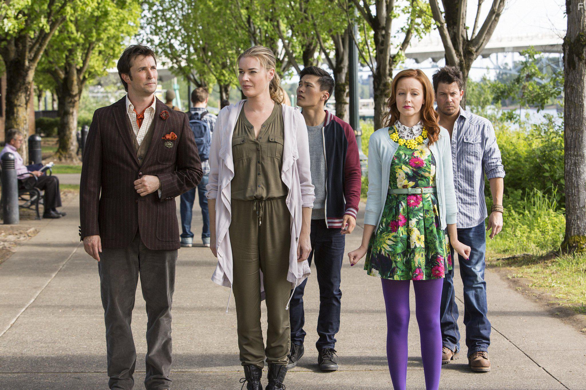 Noah Wyle, Christian Kane, and John Harlan Kim in The Librarians (2014)