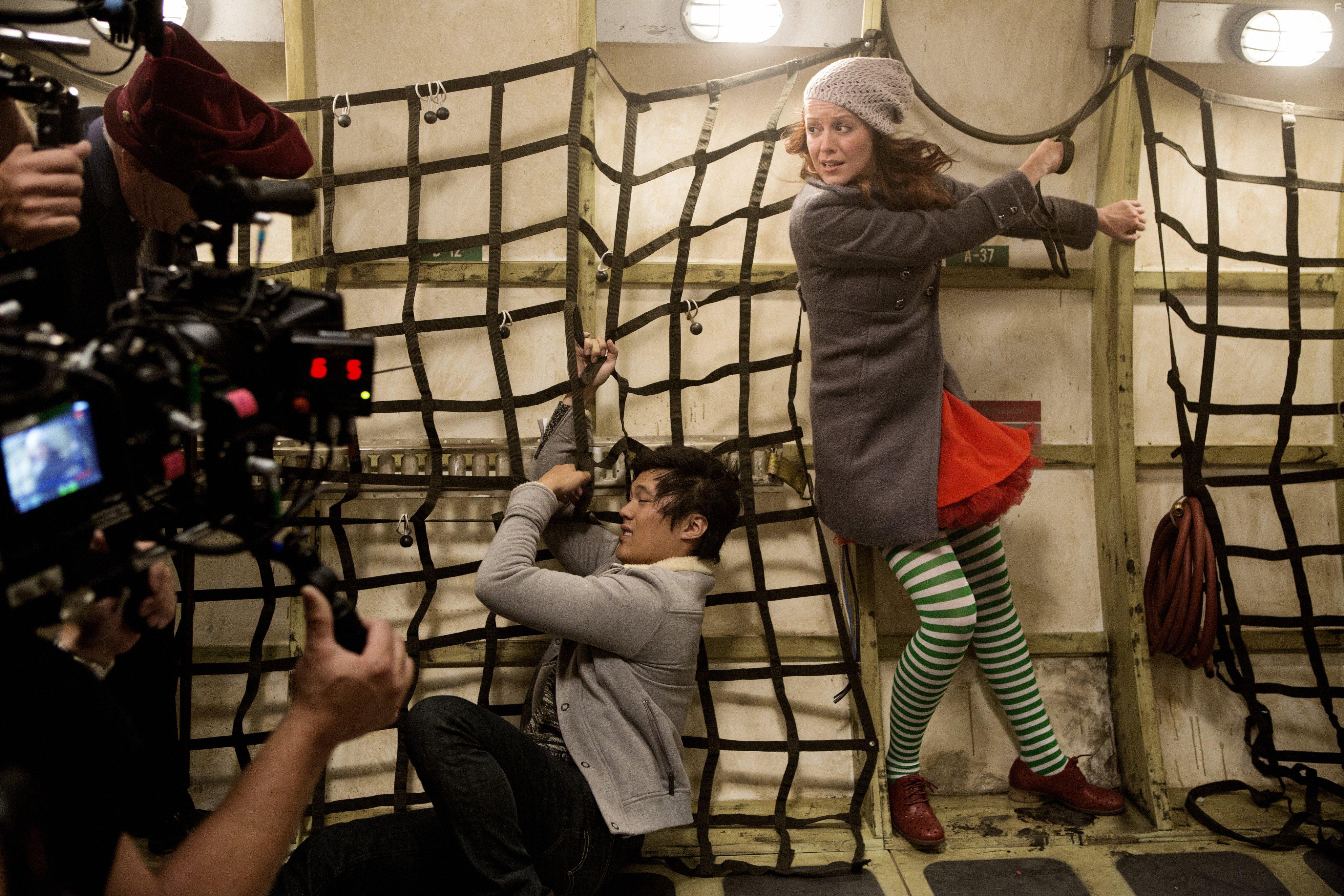 Lindy Booth and John Harlan Kim in The Librarians (2014)