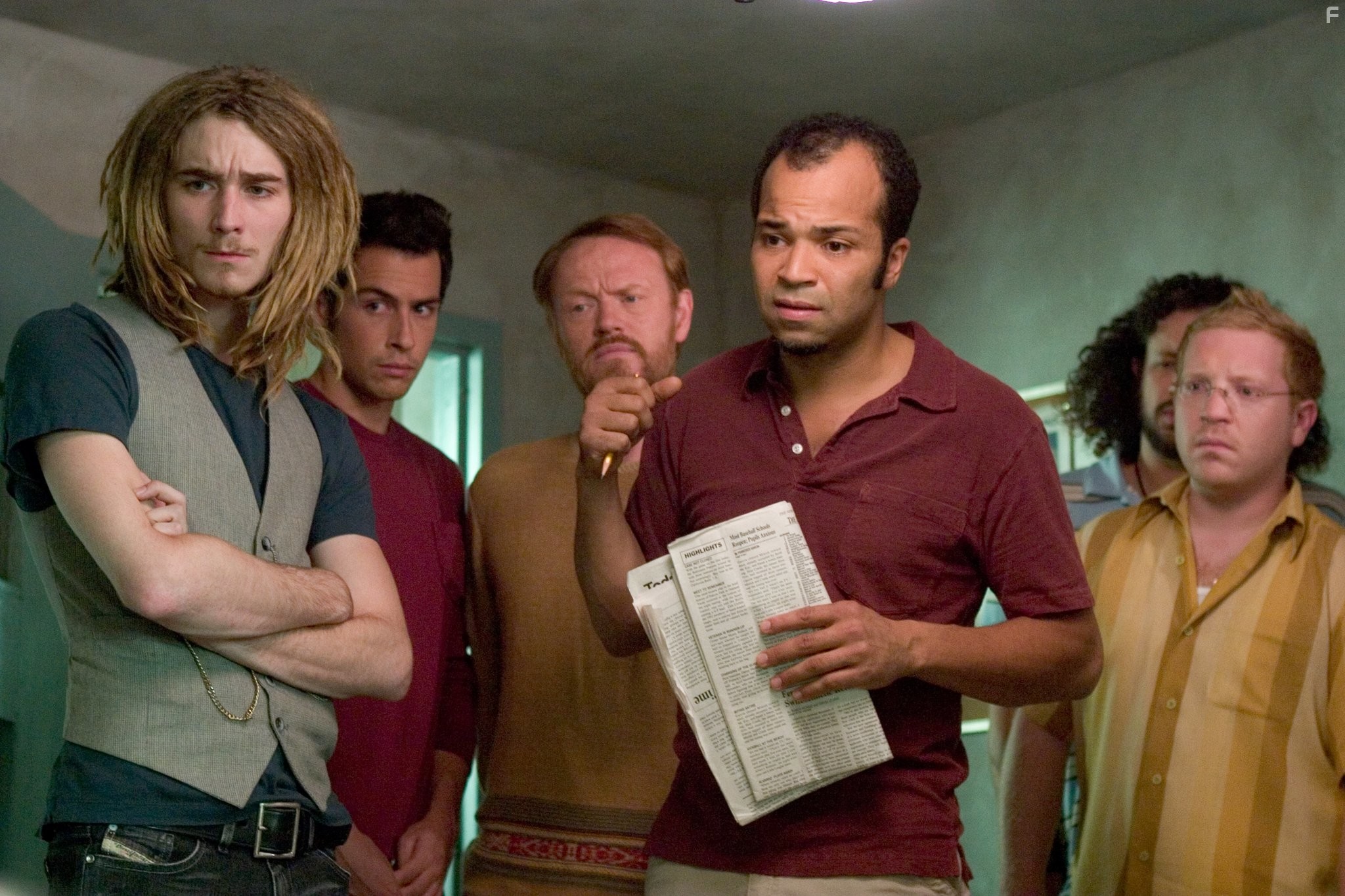 Jared Harris, Joseph D. Reitman, Jeffrey Wright, John Boyd, and Grant Monohon in Девушка из воды (2006)