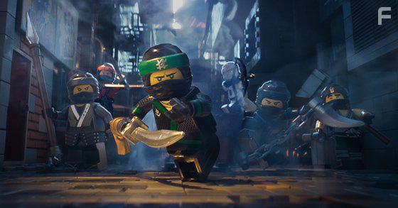 Fred Armisen, Michael Pea, Dave Franco, Zach Woods, Abbi Jacobson, and Kumail Nanjiani in The LEGO NINJAGO Movie (2017)