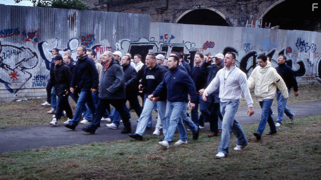 Tony Denham, Frank Harper, and Roland Manookian in The Football Factory (2004)
