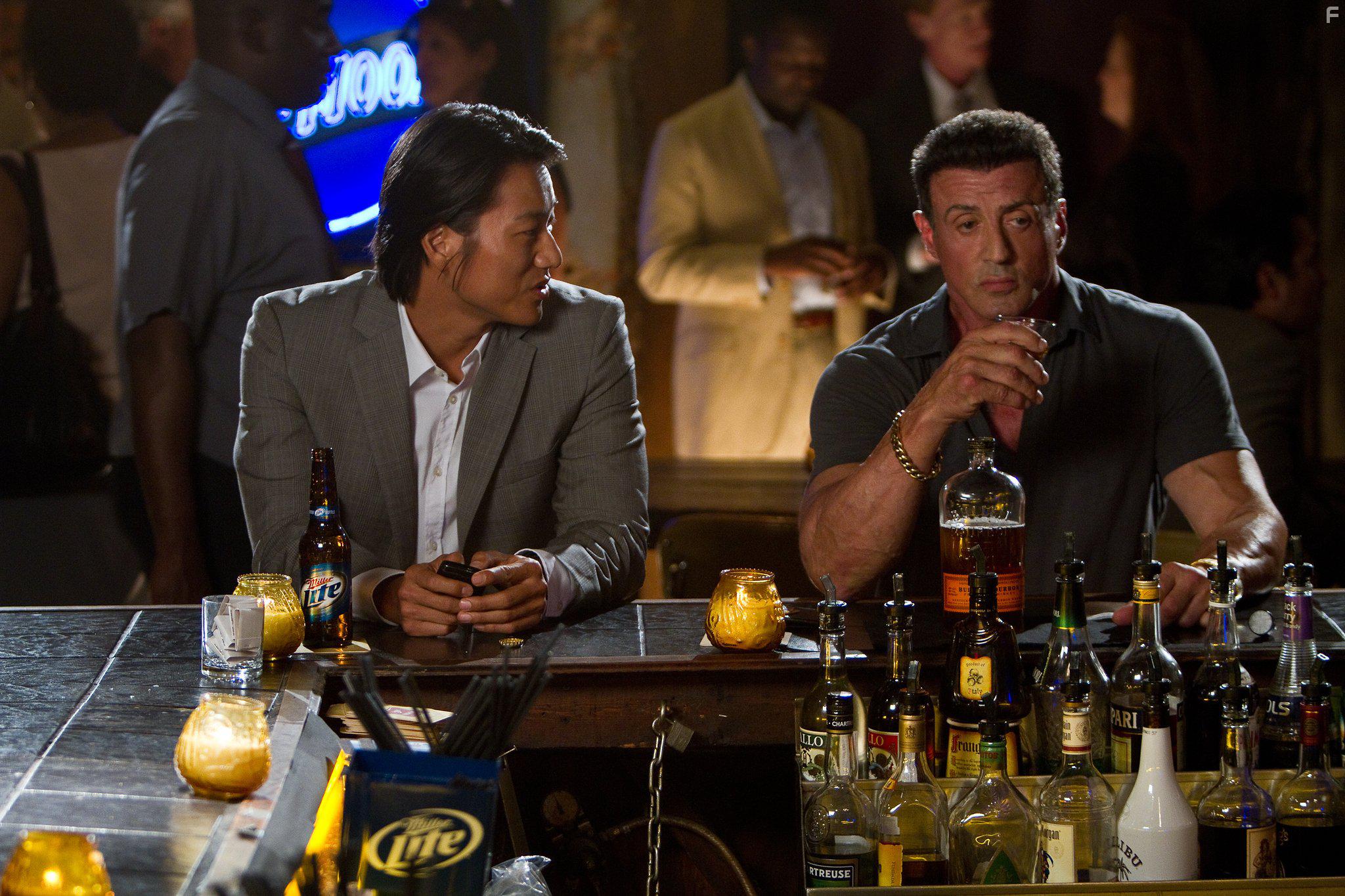 Sylvester Stallone and Sung Kang in Bullet to the Head (2012)